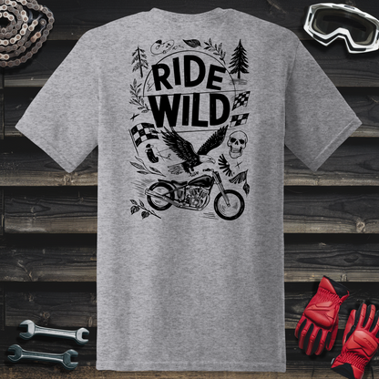 Hand Drawn Ride Wild Cartoon T-Shirt