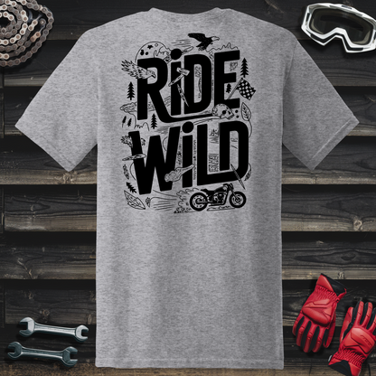 Line Art Ride Wild T-Shirt