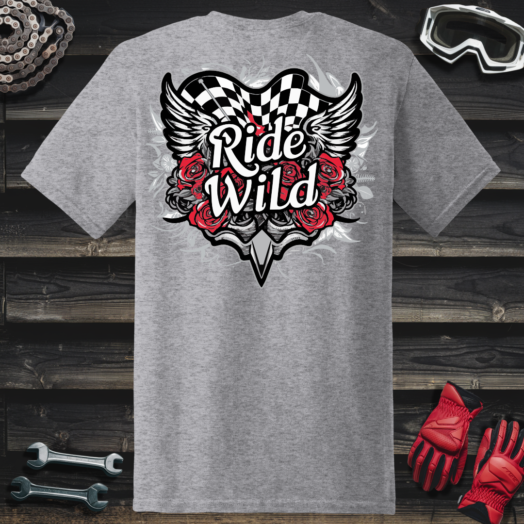 Ride Wild Rose & Wings T-Shirt