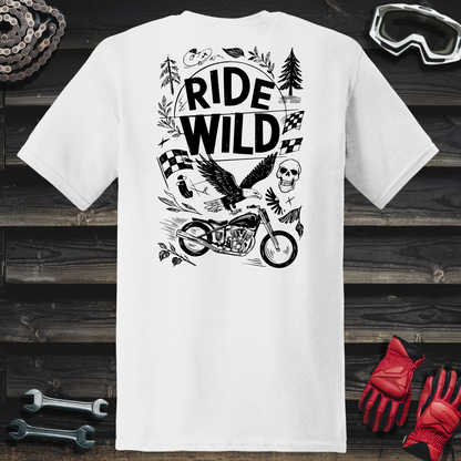 Hand Drawn Ride Wild Cartoon T-Shirt