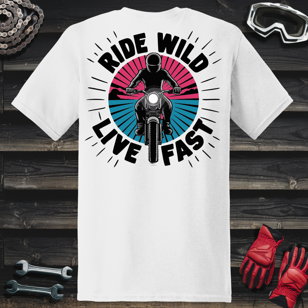 Street Bike Pink & Blue T-Shirt