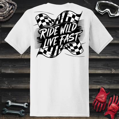 Ride Wild Checkered Flag T-Shirt