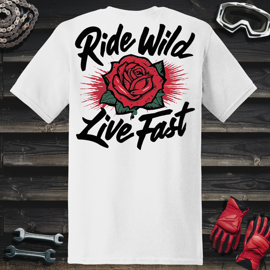Ride Wild Rose Logo T-Shirt