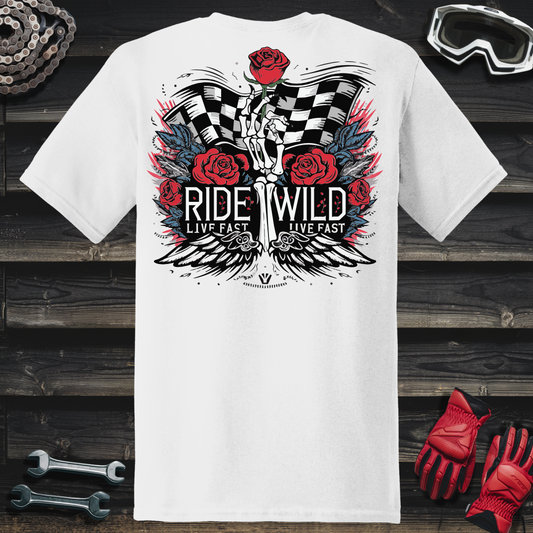 Skeleton Hand Holding Rose T-Shirt