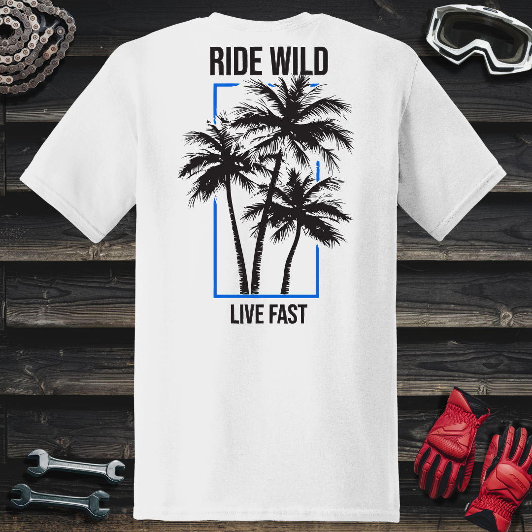 Palm Tree Ride Wild Live Fast T-Shirt