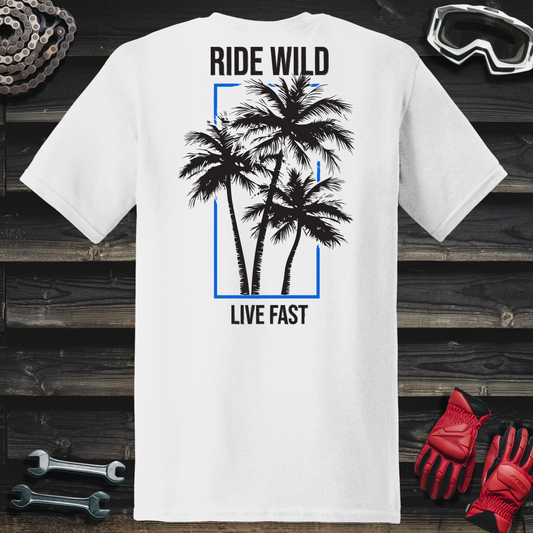 Palm Tree Ride Wild Live Fast T-Shirt