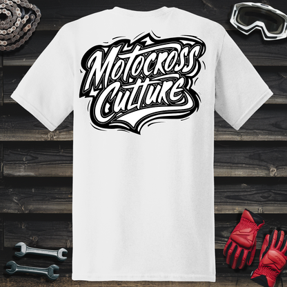 Motocross Culture White & Black T-Shirt