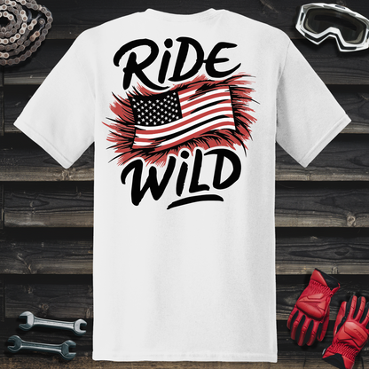 Ride Wild American Flag T-Shirt