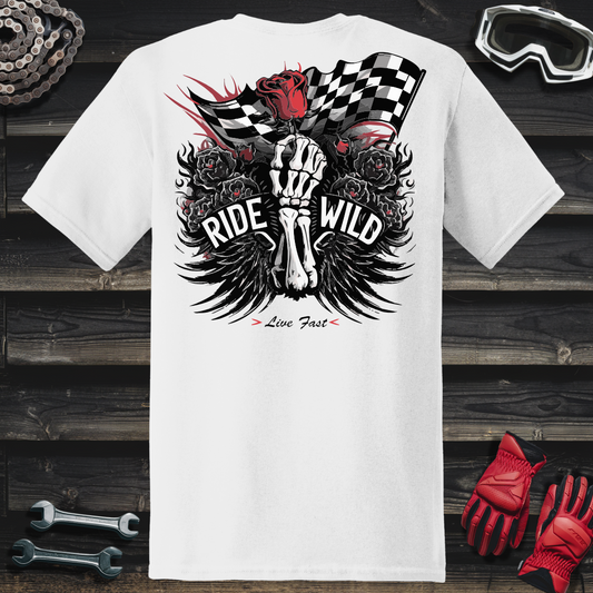 Black Roses & Skeleton Hand T-Shirt