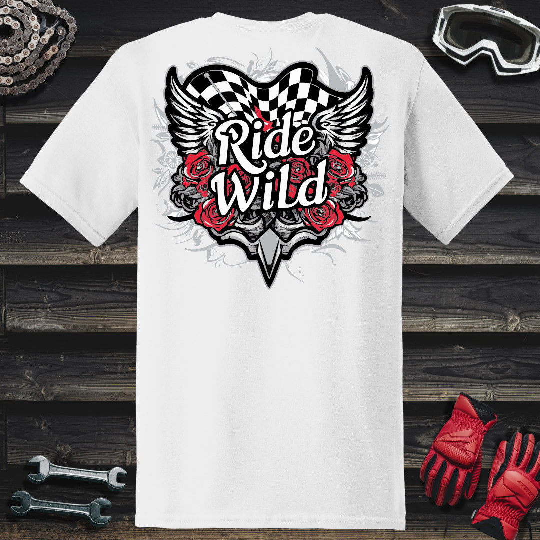 Ride Wild Rose & Wings T-Shirt